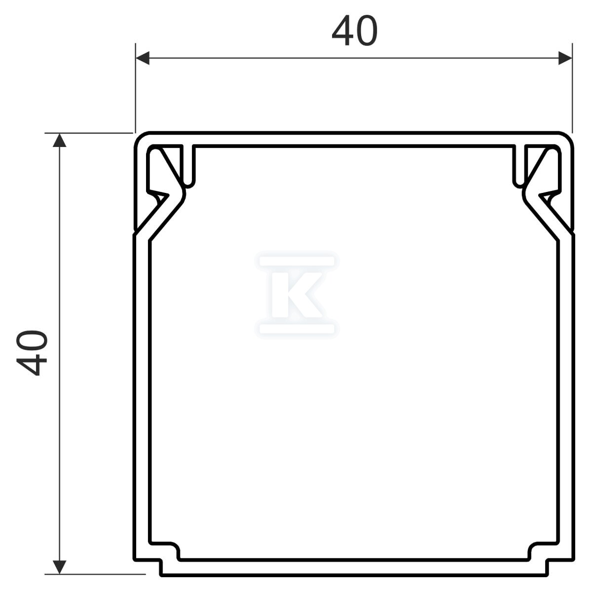 LHD STRIP 40X40 P2 (2/20 m) - LHD 40X40_P2