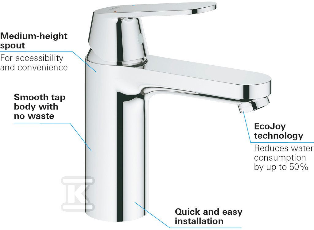 Grohe Eurosmart Cosmopolitan Chrome - 23327000