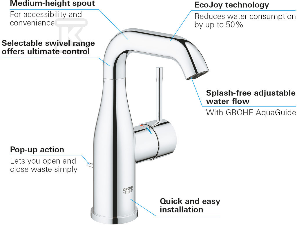 Bateria umywalkowa Grohe Essence, - 23462001