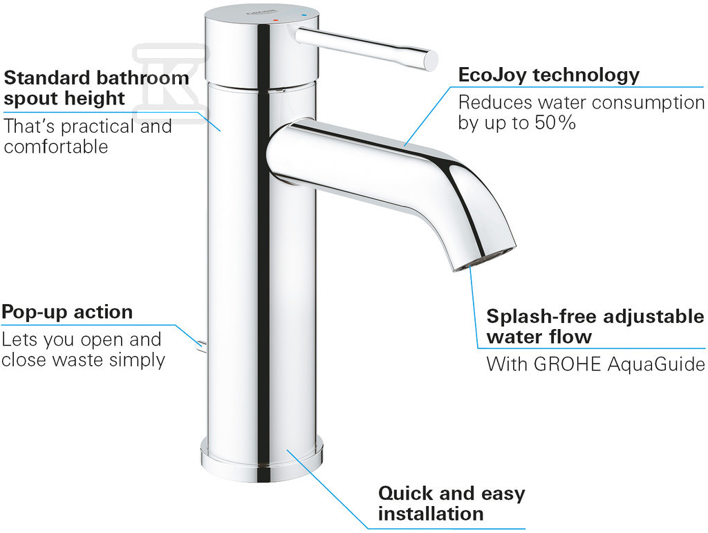 Bateria umywalkowa Grohe Essence, DN 15 - 23589001