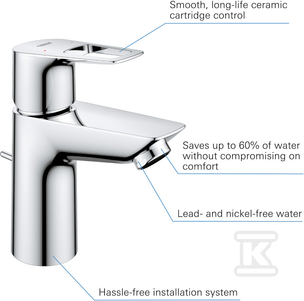 Bateria umywalkowa Grohe BauLoop, DN - 23877001