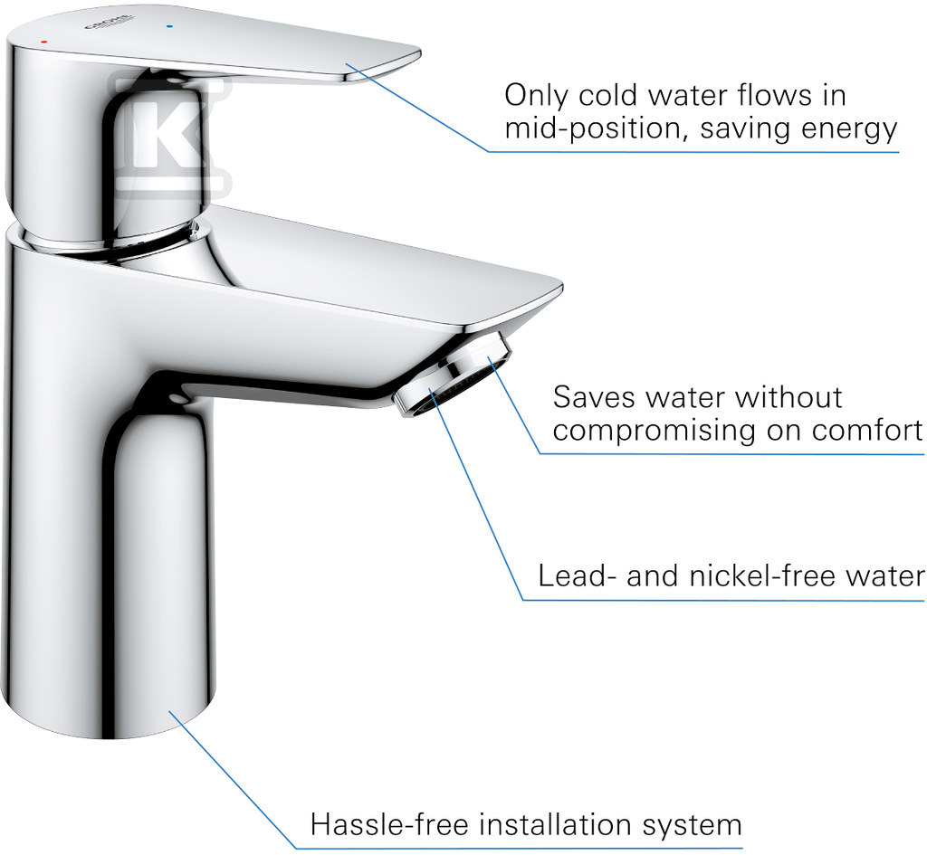 BauEdge basin mixer, DN 15, size S, - 23899001