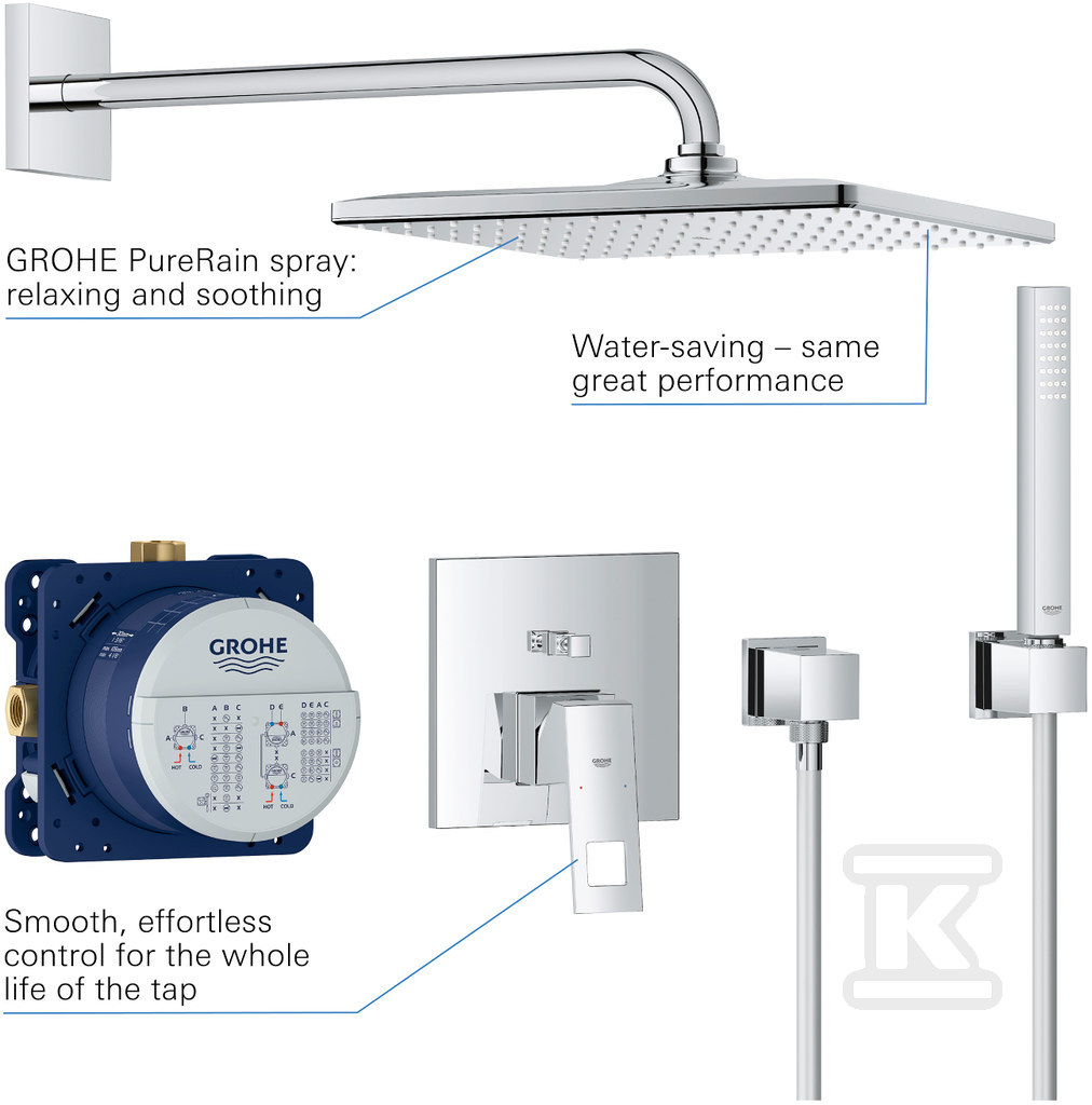 System prysznicowy Grohe EuroCube z - 25238000