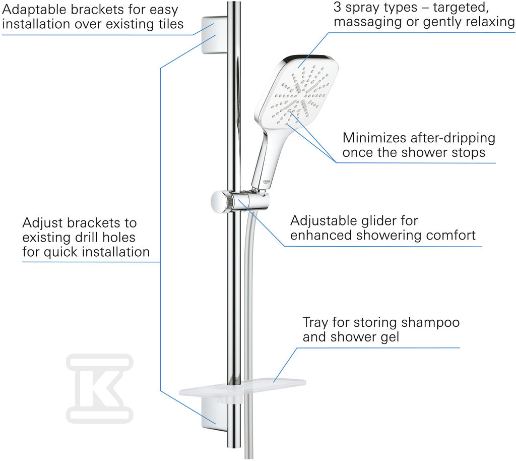 Rainshower SmartActive 130 Cube Shower - 26584LS0