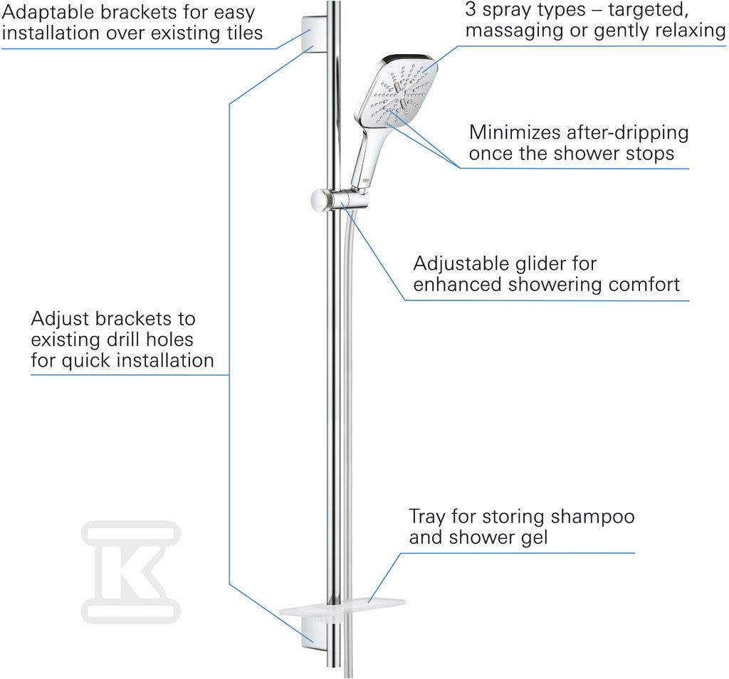 Rainshower SmartActive 130 Cube Shower - 26586000