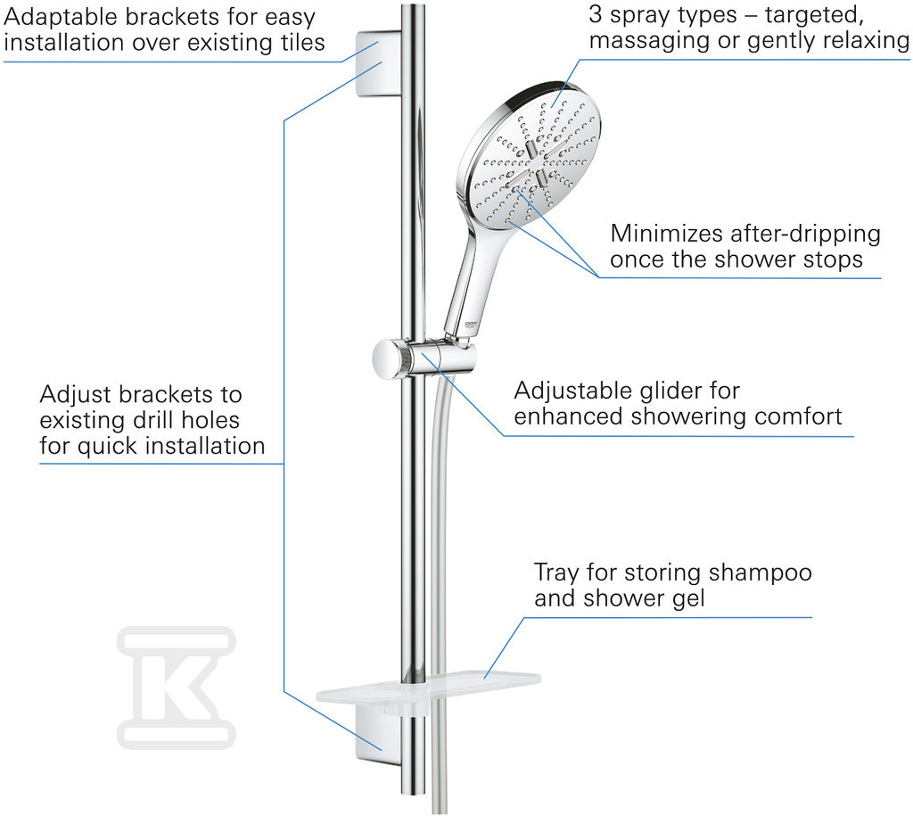 Rainshower SmartActive 150 Set with 600 - 26592000