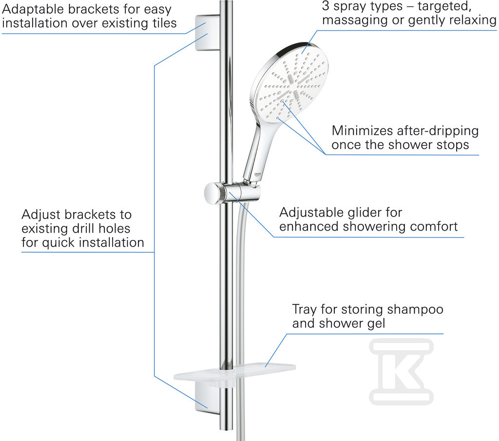 Rainshower SmartActive 150 Set with 600 - 26592LS0