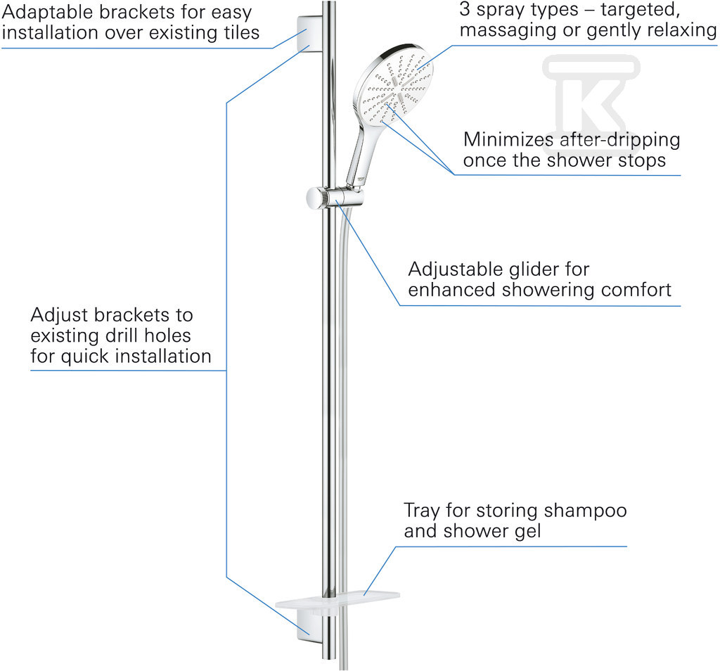 Rainshower SmartActive 150 Shower Bar - 26594LS0