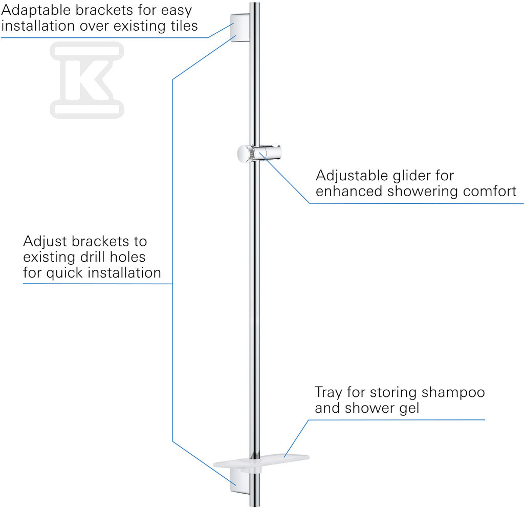 Rainshower SmartActive Shower rail 900 - 26603000