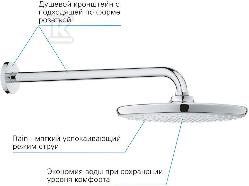 Tempesta 250 Shower head with 380 mm - 26663000