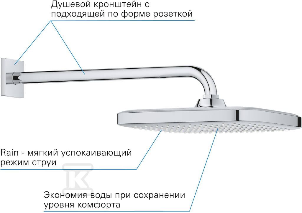 Tempesta 250 Cube Shower head with 380 - 26682000