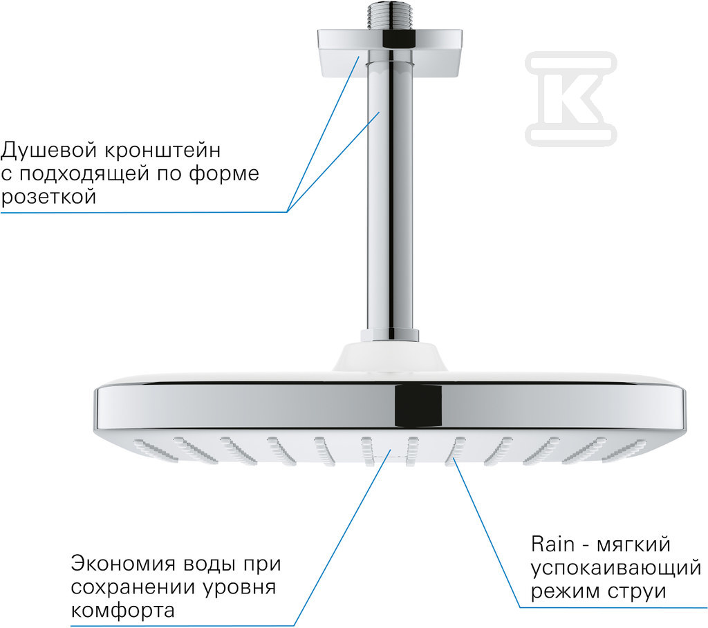 Tempesta 250 Cube Shower head with a - 26688000