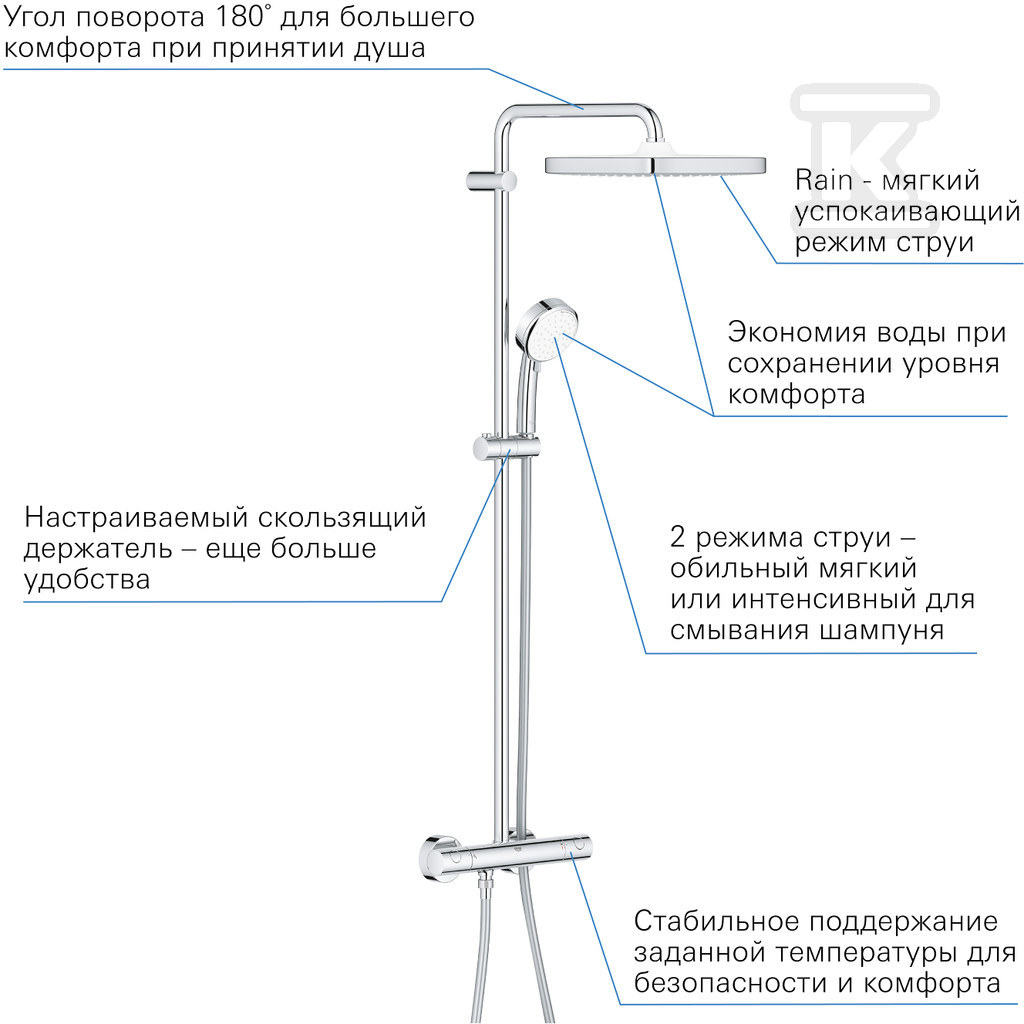 System prysznicowy Tempesta - 26689000