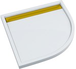 Brodzik kompozytowy "Ajax G&W" Stabilsound Plus 90x90x4,5 cm R55 półokrągły