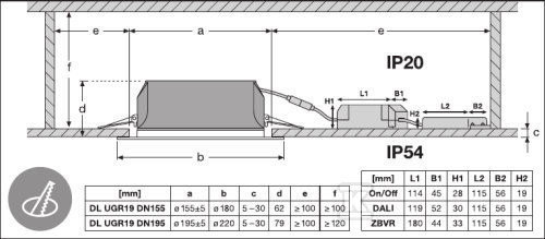 Oprawa LED DOWNLIGHT 195mm PFM 21W 840 - 4058075459854