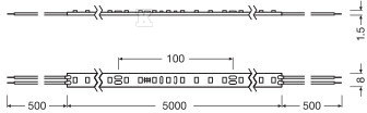 Value V-1000 LED strip 40W 827 5m IP00 - 4058075707870