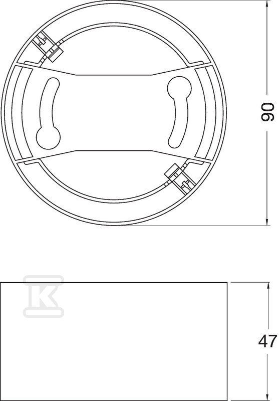 Ramka do oprawy downlight DL, IP44, - 4058075709881