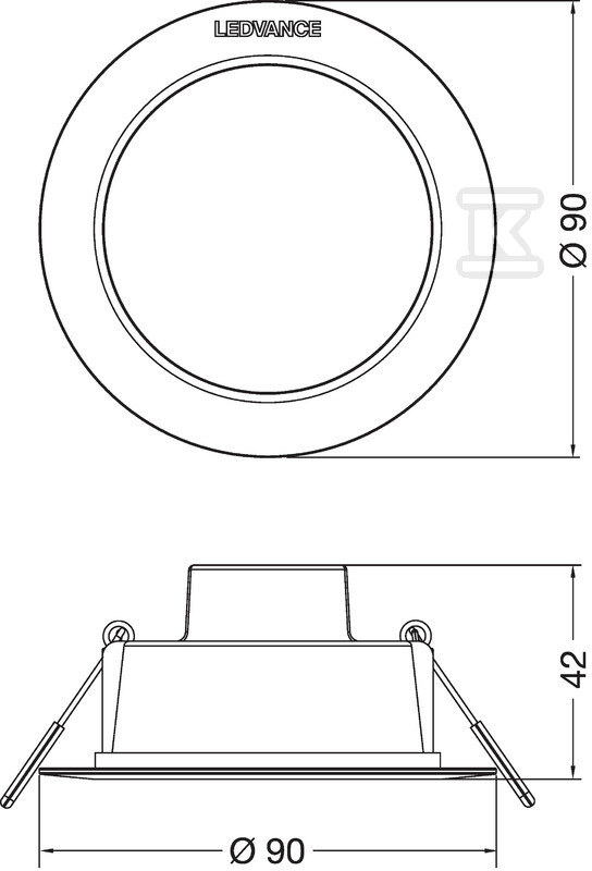 LED stropní svítidlo DL DN90 4W 6500K - 4058075702929