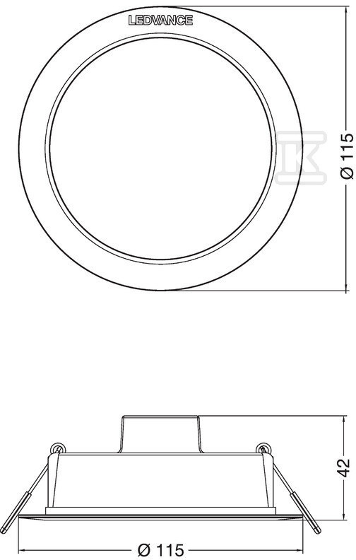 Downlight LED DL DN115 8W 3000K 800lm - 4058075702943