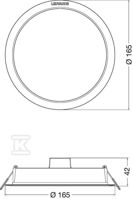 LED stropné svietidlo DL DN165 13W - 4058075703087