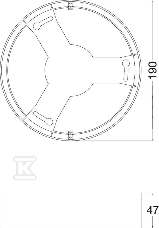 Ramka do oprawy downlight DL, IP44, - 4058075709942