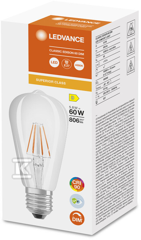 Лампа LED COMFORT SUPERIOR CLASSIC DIM - 4058075758124