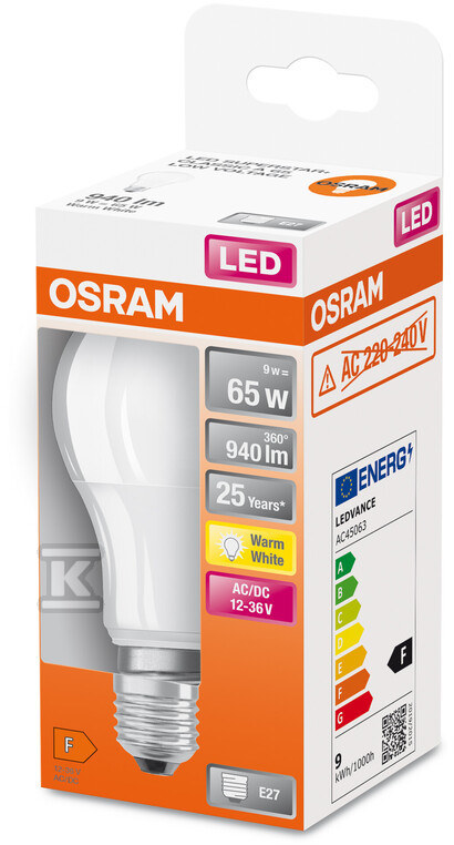 Лампа LED SUPERSTAR+ CLASSIC A 65 FR 9W - 4099854040467