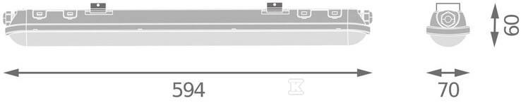 Hermetic fixture DAMP PROOF 600 E 21W - 4099854080326