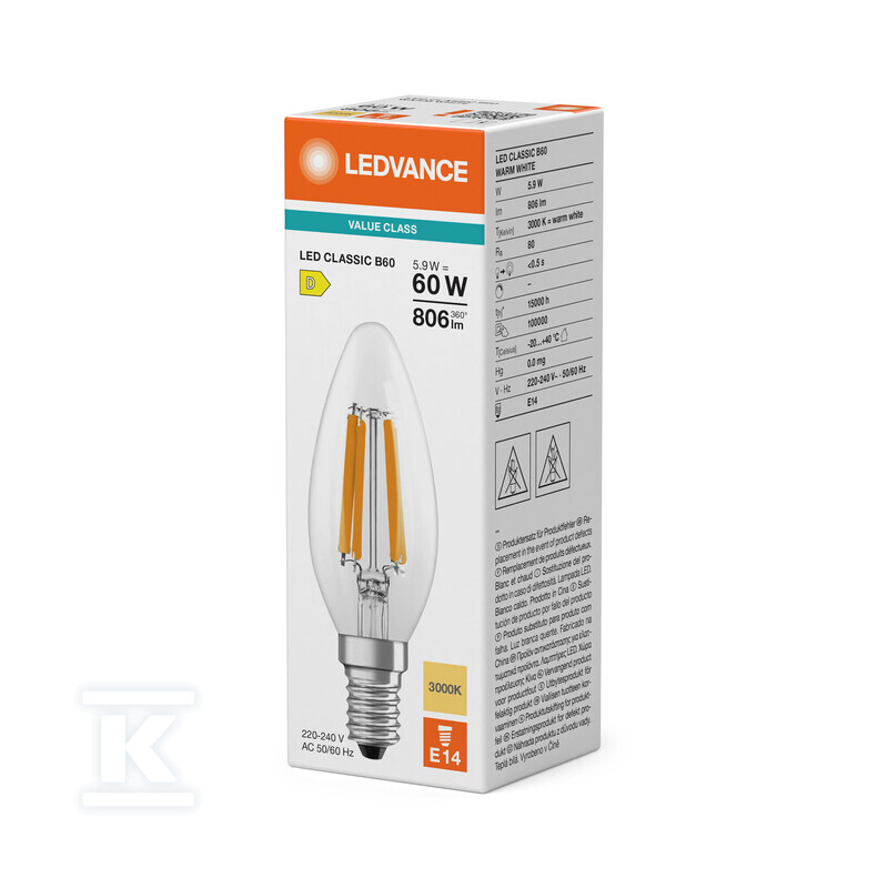 Світлодіодна лампа CLASSIC B V 5.9W 830 - 4099854484216