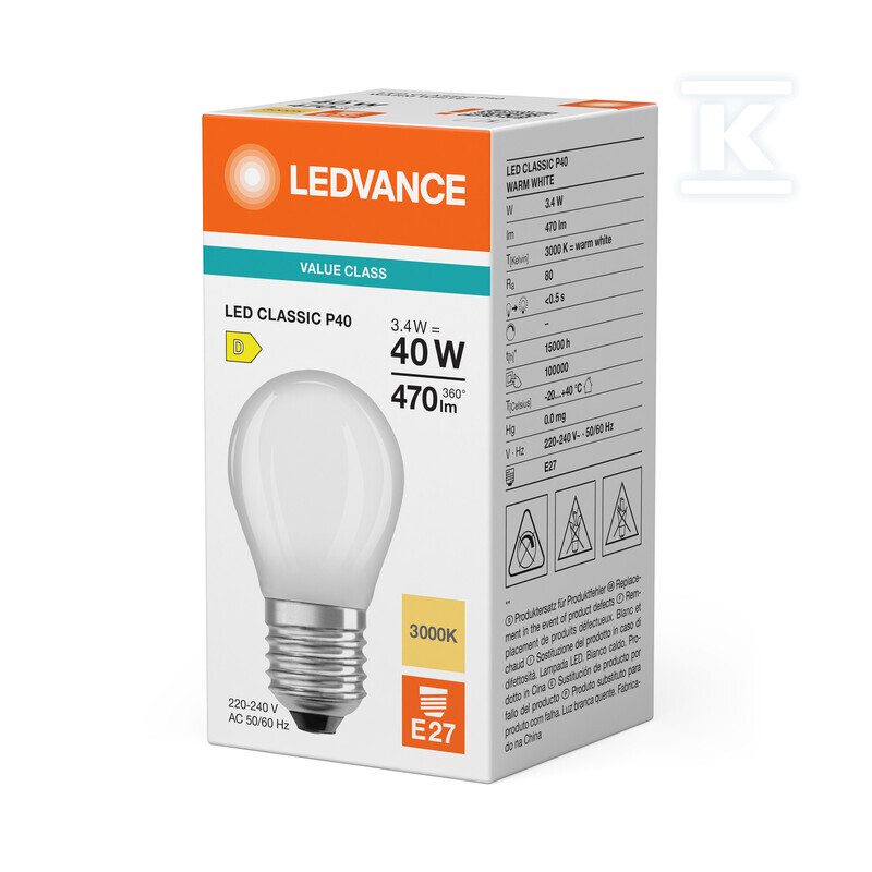 Світлодіодна лампа LED CLASSIC P V 4.2W - 4099854482083