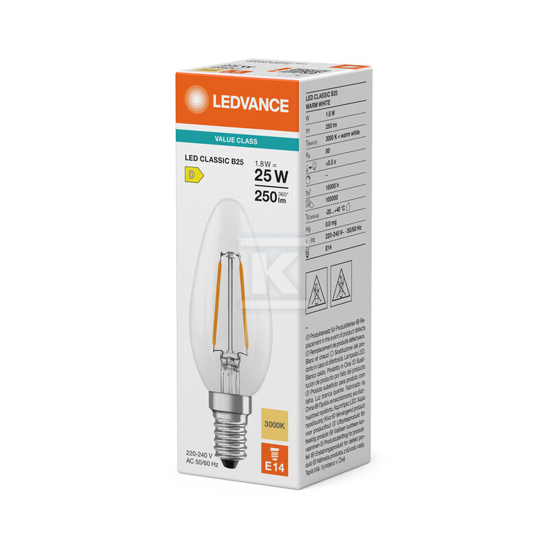 Світлодіодна лампа CLASSIC B V 2.5W 830 - 4099854484179