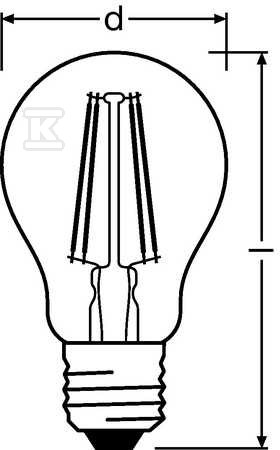 Żarówka LED RETROFIT CLA60 6W=60W/827 - 4052899951433