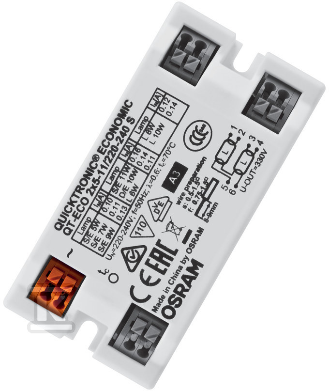 QT-ECO 2x5-11W/220/2 40V Electronic - 4050300821504