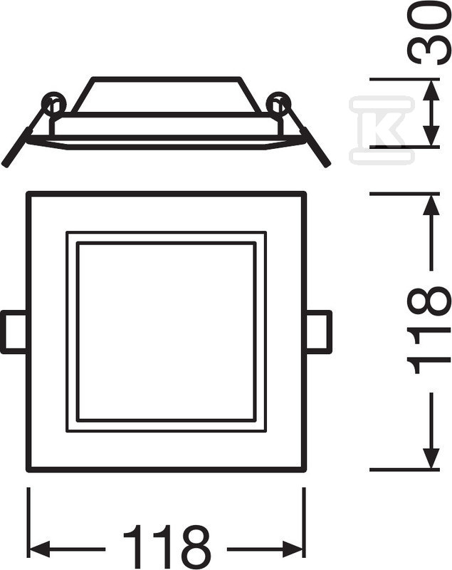 Oprawa LED Downlight Slim Sq105 - 4058075079212