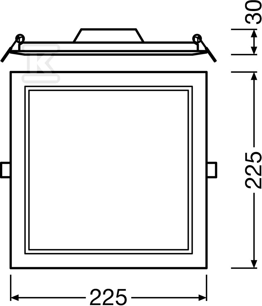 Oprawa LED Downlight Slim Sq210 - 4058075079359