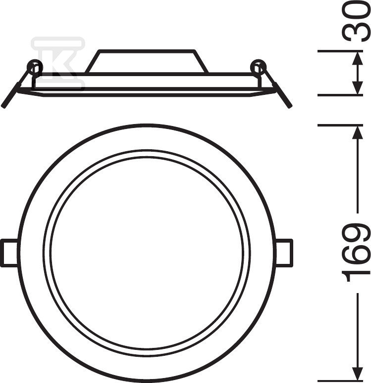 Oprawa LED Downlight Slim Dn155 - 4058075079052