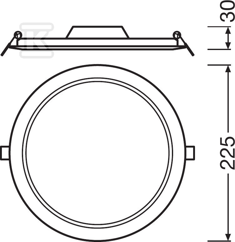 Oprawa LED Downlight Slim Dn210 - 4058075079113