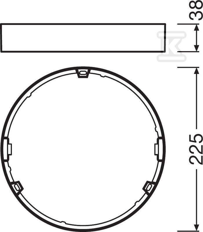 LED Downlight Slim Frame Dn210 Wt Ledv - 4058075079199