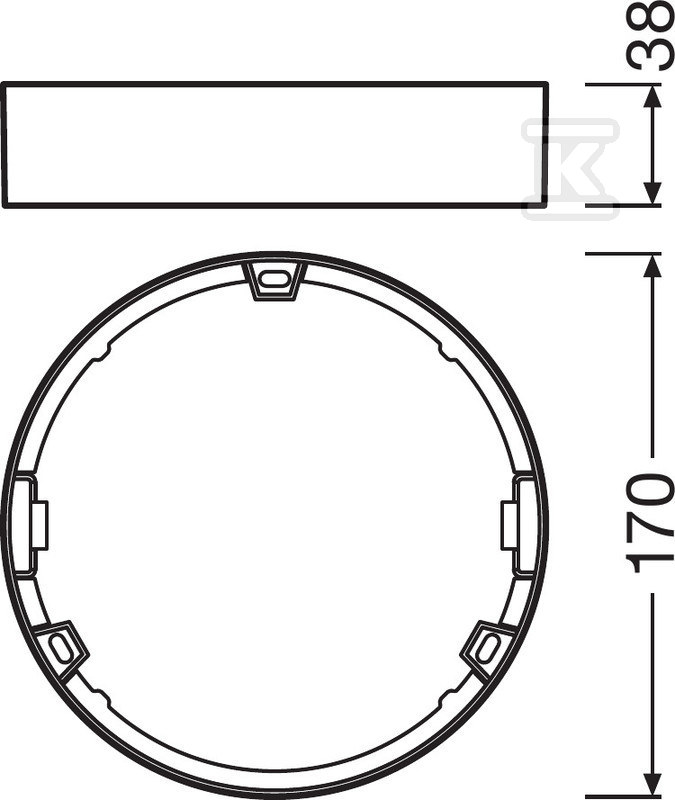 Oprawa LED Downlight Slim Frame Dn155 - 4058075079175