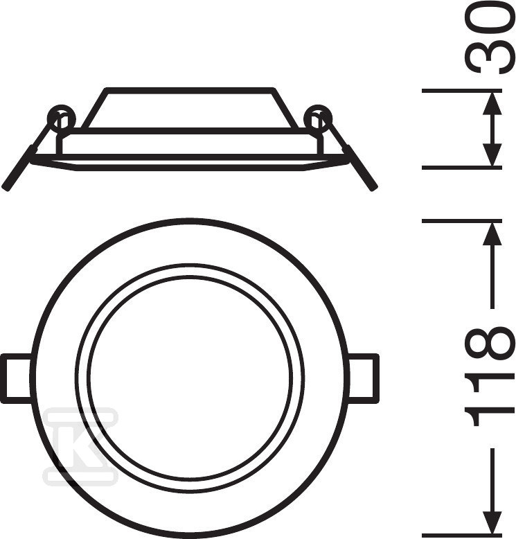 Downlight LED DL SLIM DN105 6W 4000K - 4058075078994