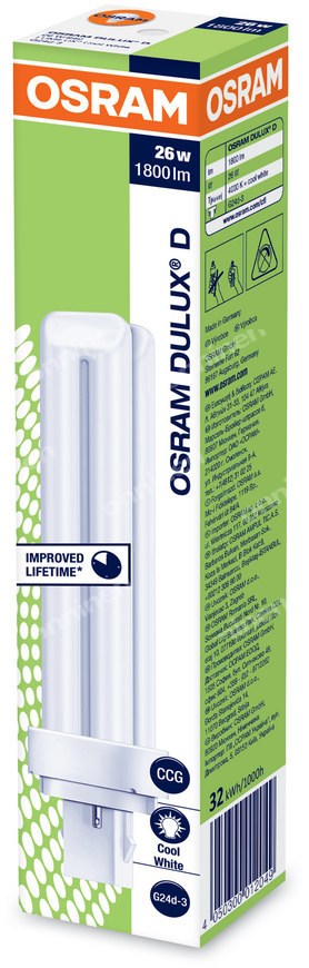 g2g様 Świetlówka kompaktowa DULUX D G24D-3 26W 4000K 1800lm 840