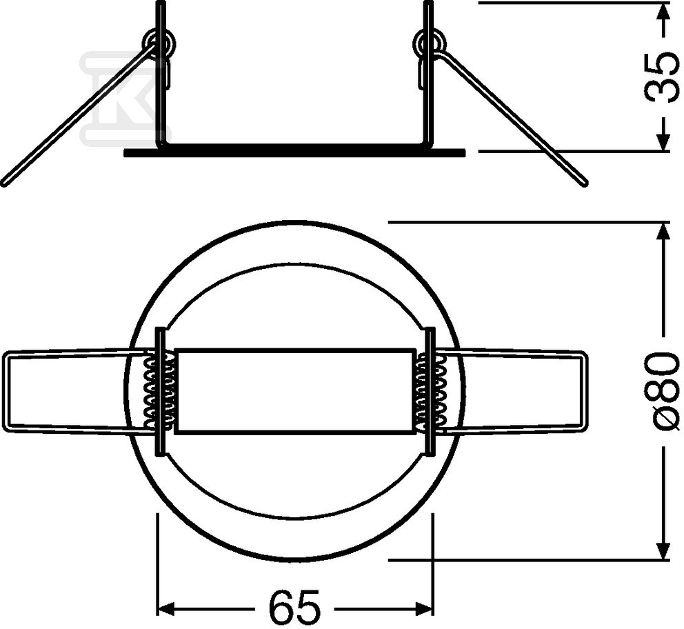 Adapter do montażu czujników w suficie - 4052899920293