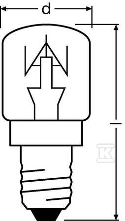 Żarówka do piekarnika 300st. OVEN T CL - 4050300003108