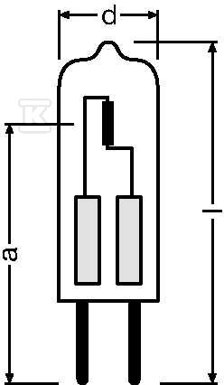 Halogen bulb 64418 300°C 10W G4 - 4050300308081