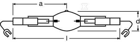 High pressure metal halide lamp HQI TS - 4050300271682