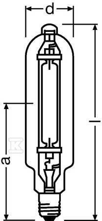 High pressure metal halide lamp HQI T - 4008321665379