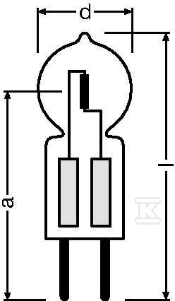 Halogen bulb 64429 ECO 25W GY6.35 - 4050300987262