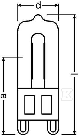 Halogen bulb 66733ES 20W G9 HALOPIN - 4008321945273