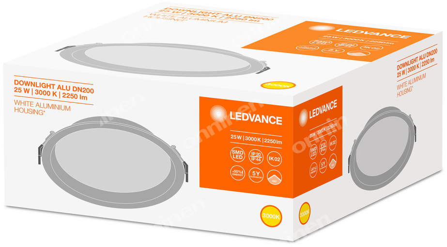 Даунлайт DL ALU DN200 25W/3000K WT IP44 - 4058075091498