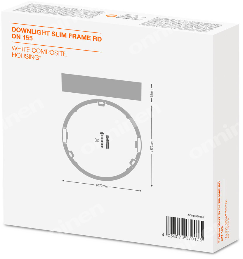 Oprawa LED Downlight Slim Frame Dn155 - 4058075079175